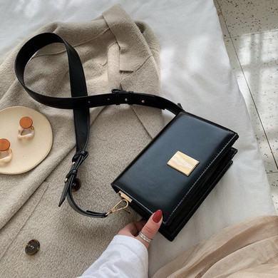 [BXX] Solid Color PU Leather Bags For Women 2020 Autumn Crossbody Shoulder Messenger Bag Female Travel Handbags and Purses HI822