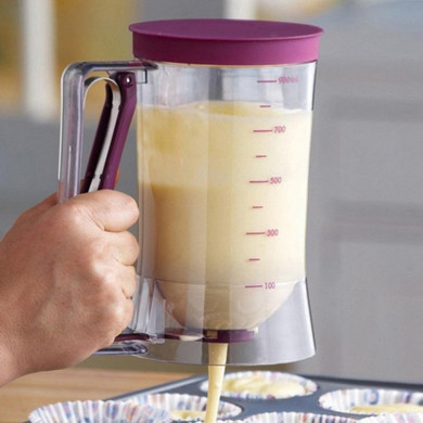 900 ml Batter Dispenser Cupcake Cake Cream Cake Mix Dispenser Jug Baking Essentials Maker Cooking Tools Funnel Measuring cup