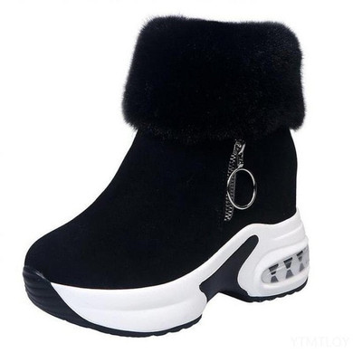 Women Ankle Boot Warm Plush Winter Shoes For Woman Boots High Heels Ladies Boot Women Snow Boots Winter Shoes Height Increasing