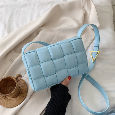 Weave Flap Bags Square Crossbody bag 2020 New High quality PU Leather Women's Designer Handbag Travel Shoulder Messenger Bag
