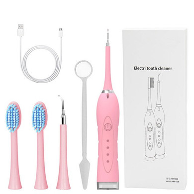 Dropshipping Electric Dental Scaler Tooth Calculus Remover Cleaner Tooth Stains Tartar Tool with Brush Head