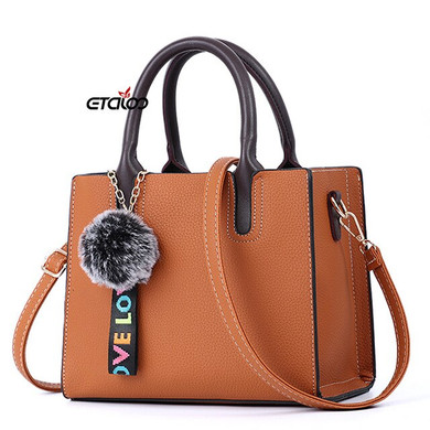 Female Bags Casual Tote 2019 Trendy Fashion PU Leather Handbag Messenger Bag Shoulder Bag High Quality