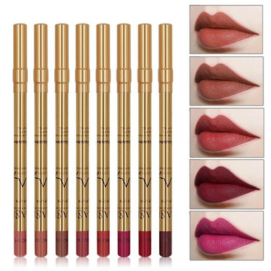 8 Colors Silky Matte Lip Liner Lipstick Set Long-lasting Waterproof