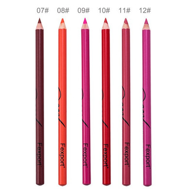 Fexport lipliner pen 6pcs/set sexy red rose gold lip