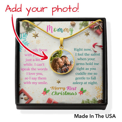 Luxury Circle Pendant Necklace (Upload Your Photo)