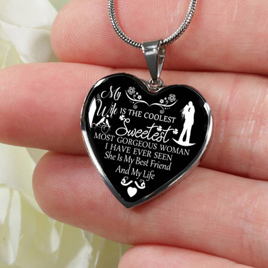 'To My Wife Luxury Necklace - Pendant Romantic Chain - Best Gift For Her 338WS