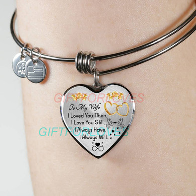 To my wife: Gift Ideas for wife, beautiful wife bangle, wife bangle, to my wife bangle, best gifts for wife, birthday gifts for wife, husband and wife bangle 948fwbb