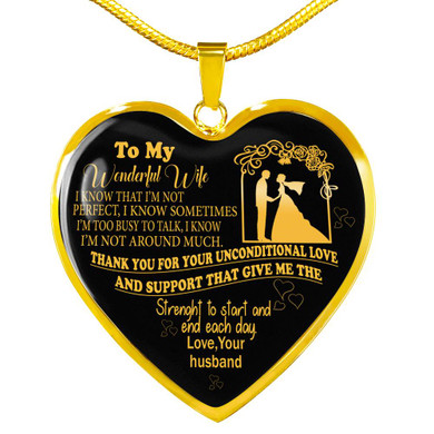 To My Wife Luxury Necklace - Pendant Romantic Chain - Best Gift For Her – Amazing Necklace 251WG