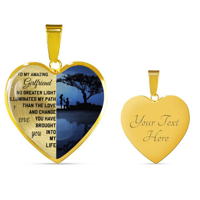 To my girlfriend: Gift Ideas for girlfriend, girlfriend necklace, to my girlfriend necklace, beautiful girlfriend necklace, best gifts for girlfriend, birthday gifts for girlfriend, boyfriend and girlfriend necklace 786fHbn