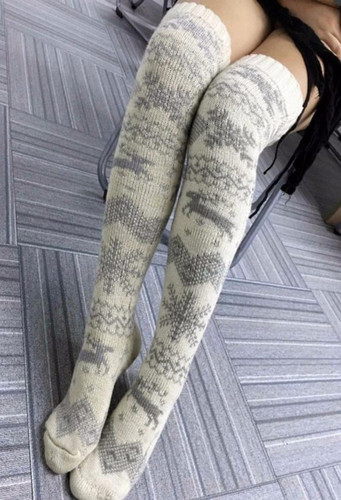 New Arrival Women Thigh High Long Stockings Knit Over Knee Socks Winter