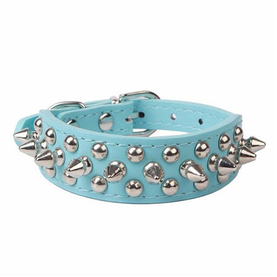 Pu Leather Punk Rivet Spiked Dog Collar