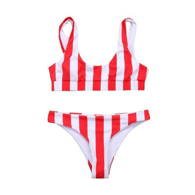 Hot Stripes Bikini Push Up