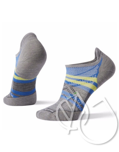 Smartwool PhD Run Light Elite Pattern Micro -L Light Gray