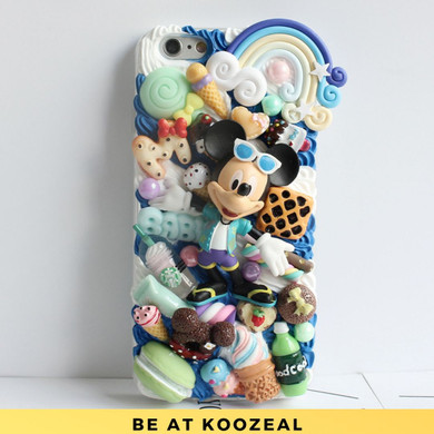 【KOOZEAL】DIY Unique Whipped Cream Effect Phone Case --- Mickey Mouse