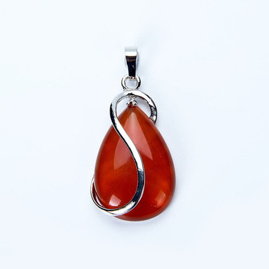 Water Drop Carnelian Stone Necklace