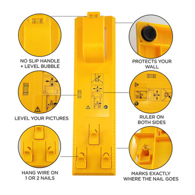 Multi-function Picture Hanger Level Ruler