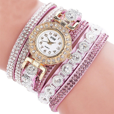 Quartz Watches Women Watches часы Accessories Luxury Fashion Casual Analog Quartz Rhinestone Bracelet Watch Gift Free Ship Z5