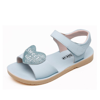 Girls Sparkly Heart Sandals