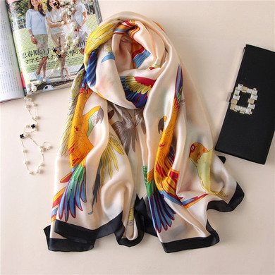 Spring summer women's silk scarves