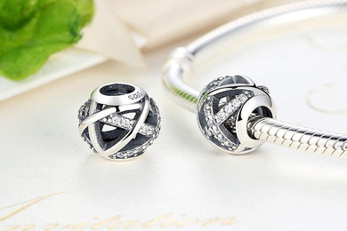 Sterling Silver Winding Hollow Beads