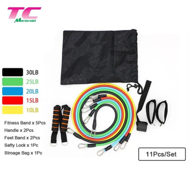 11 Pcs/Set Latex Resistance Bands Crossfit Training Exercise Yoga Tubes Pull Rope,Rubber