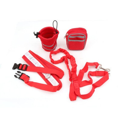 Hands Free Pet Dog Cat Running Jogging Padded Waist Belt Reflective