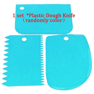 6PCs/Set Plastic Cake Turntable Rotating Cake Plastic Dough Knife Decorating 10 Inch Cream Cakes