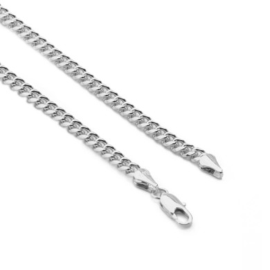 Lab diamond Micro Pave Ice Grid Dogtag Pendant w/ Miami Cuban Chain BR010