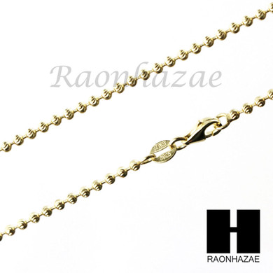 Sterling Silver .925 AAA Lab Diamond Cross 2.5mm Moon Cut Chain SS06