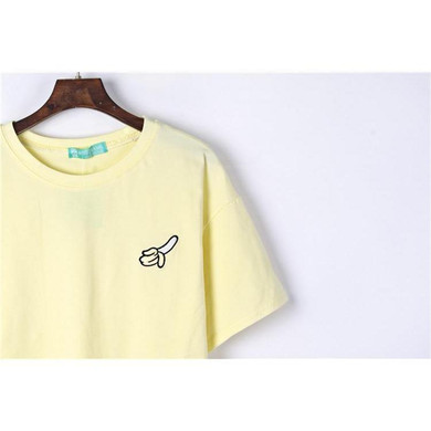 Kawaii Harajuku Style Fruit Embroidered Loose Summer T-Shirt [4 Colors] #JU2258