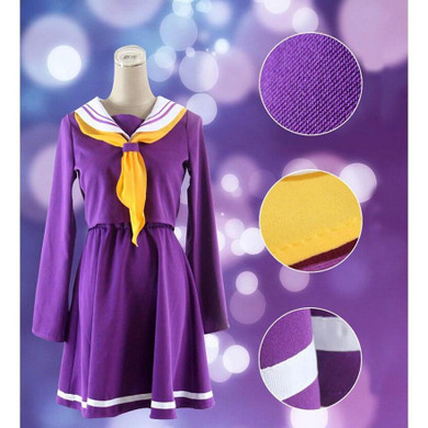 Shiro Cosplay [No Game No Life] Sailor Uniform Schoolgirl Seifuku [2 Colors] #JU2126