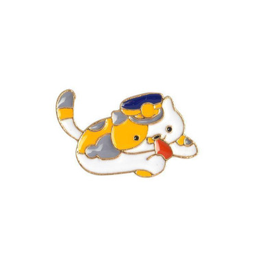 Kawaii Neko Atsume Cat Heart Backpack Pin Clips #JU2003