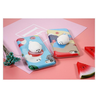 Squishy Soft Silicone Seal iPhone Case [2 Styles] #JU1849