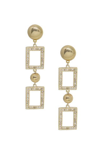 Elegant Statement Drop Rectangle Earring Dangles