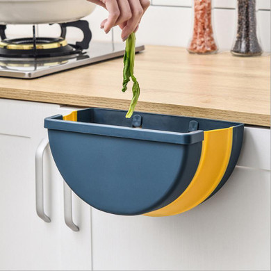 Hanging Foldable Trash Can Multifunctional Water-proof Load-bearing Nail-free Storage Box Kitchen Bathroom Car Organizer Hot