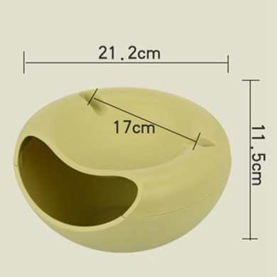 Creative Bowl Dish Double Layer Dry Fruit Snacks Seeds Containers Phone Garbage Holder Plastic Storage Box Jewlry Organizer