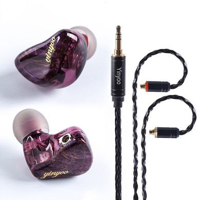 Yinyoo HX5 4BA+1DD Hybrid 5 Unit In Ear Earphone HIFI DJ Monitor Earphone Earbud Headset With MMCX Detachable Cable