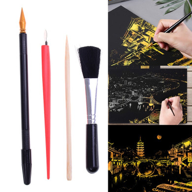 4Pcs Painting Scratch Arts Set for Scratch Painting