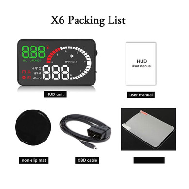 OBD2 HUD 5.5" LED Car Head Up Display