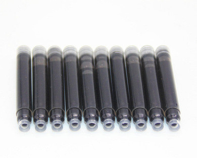 10PCS Disposable Blue and Black Fountain Pen Ink Cartridges