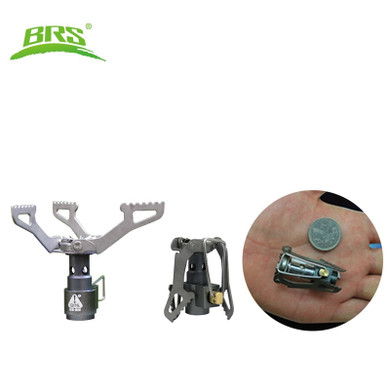 BRS Portable Mini Camping Titanium Stove Outdoor Gas Stove Survival Furnace Stove Pocket Picnic Cooking Gas Burner BRS-3000T
