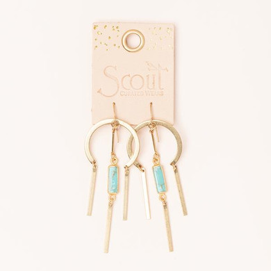 Dreamcatcher Earring Turquoise Gold