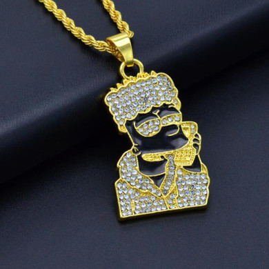 Iced Out Bart Pendant Chain