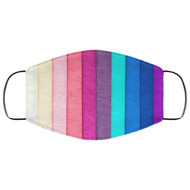 Floral Stripes Face Mask