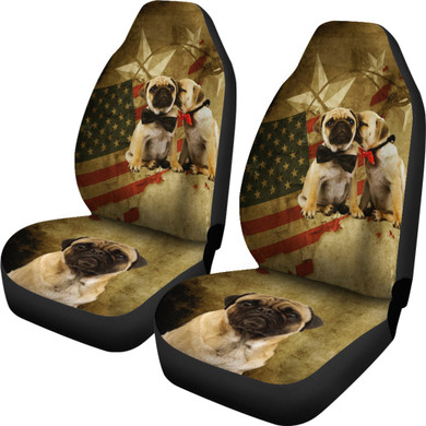 Pugs cute Auto Seat Cover
