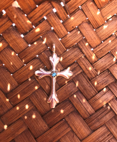 Single Stone Turquoise Cross