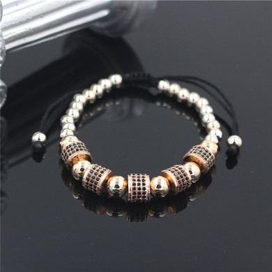 Unisex Macrame Beaded Bracelet