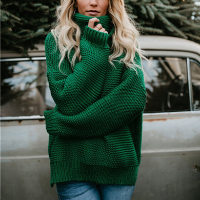 Turtleneck Knitted Belmont Mock Neck Jumper Sweater