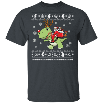 T-Rex Santa Ugly Christmas Sweater Shirt