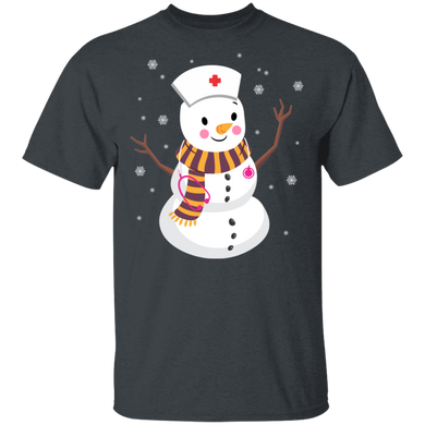 Nurse Snowman T-Shirt Funny Christmas